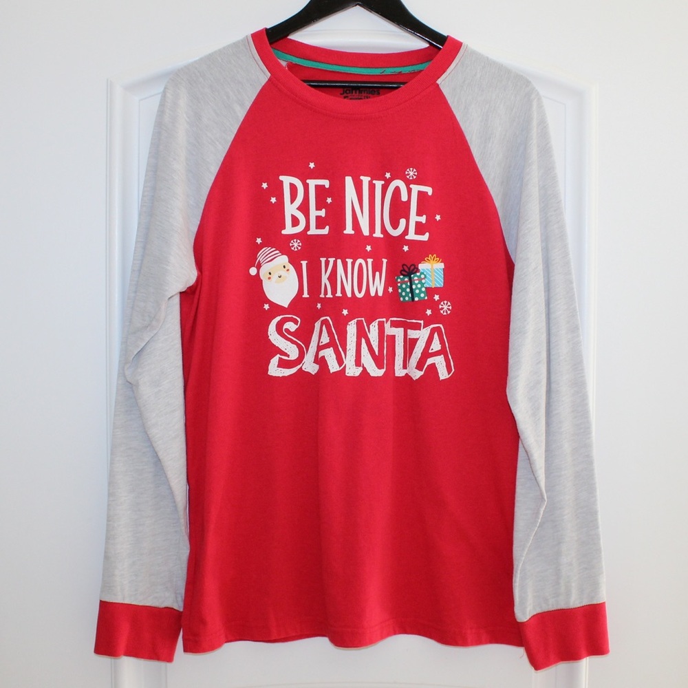 Cuddl Duds “Be Nice, I Know Santa” long-sleeve T-shirt (men’s L)